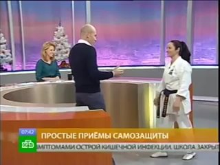 simple self-defense techniques for women. how a woman gave live kicks to an ntv presenter for the amusement of all respected russians