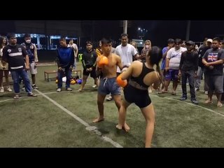 russian championship among migrant workers and migrant workers in street boxing