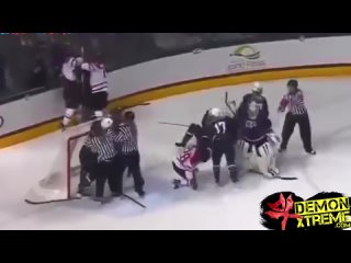 when bitches meet on the ice in hand-to-hand combat