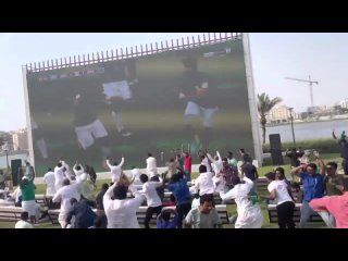 wc2022 argentina vs saudi arabia - public viewing jeddah wc2022 football ksa saudiarabia