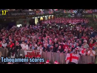 england fans react to france vs england in world cup {11 12 2022}