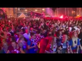 epic croatia fans celebrations after win vs brazil