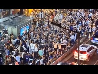 completely crazy scenes in argentina as fans celebrate win against netherlands in the world cup