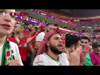 the moment morocco lose to france at 2022 world cup {14 12 2022}