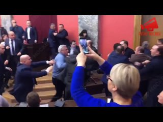 deputies in georgia staged a brawl in parliament when considering a bill on foreign agents {05/06/2023}