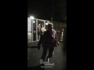 in rostov, late at night, several russian and ukrainian women came together in a massive wall-to-wall fight.