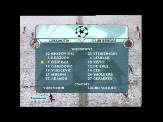 lokomotiv 2-0 brugge. uefa champions league 2002/03. 1st group stage - group h. match review