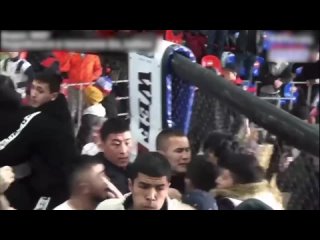 mass fight between uzbeks and kyrgyz at the mma tournament in moscow (ruslan ostashko) {12/15/2021}
