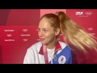 ichtamnet of the 2020 olympics from the russian federation tatyana minina boasts of her medal and hopes that she will not be sent back later