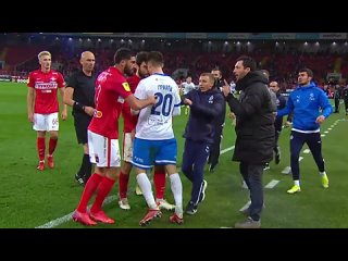 derby karasev started a massive brawl in the spartak - dynamo match. hot on the heels of the 11th round of the rpl. {10/17/2021}