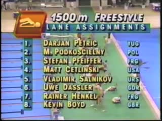 1988 olympic games - swimming - men s 1500 meter freestyle - vladimir salnikov urs