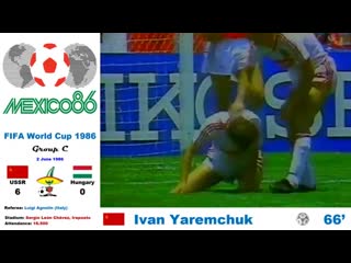 world cup mexico 1986: soviet union - hungary 6-0 (group c) - hd