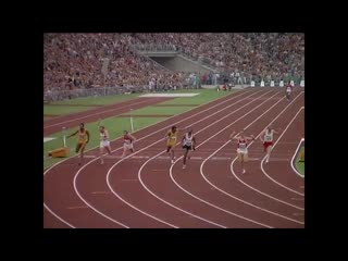 valeriy borzov wins 100m gold - munich 1972 olympic games