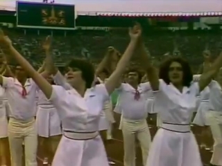 opening of the 80 olympics, with fragments lost in the archives of the state television and radio broadcasting federation (amateur recording broadcast on tv in australia).