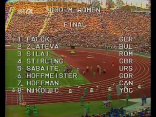 1972 olympic games. women s 800 metres final run